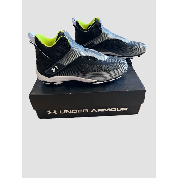 UA Under Armour Men's Hammer MC Football Cleats Black 3025085-001 Size 11.5M NIB - Picture 1 of 9